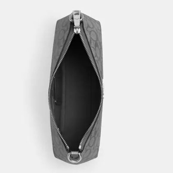 Coach Charlotte Shoulder Bag Signature Canvas Gunmetal CX580 Leather ORGPKG - Picture 9 of 9